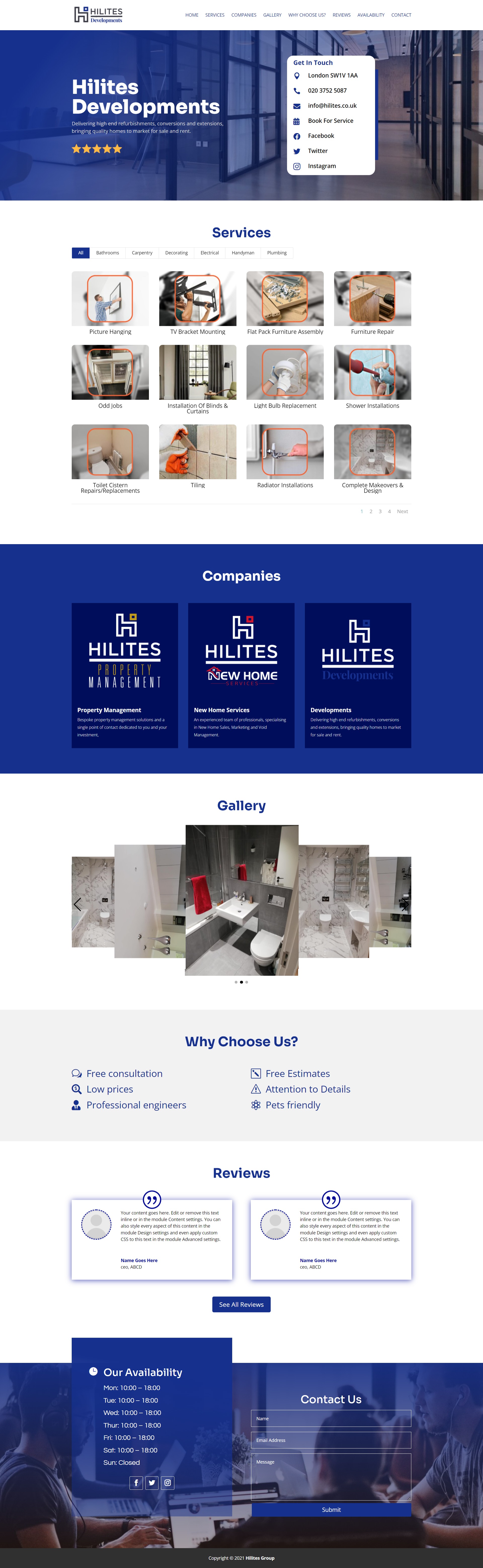 Real Estate development company website