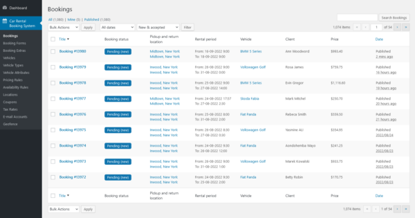 Car Rental Booking System for WordPress - Image 2