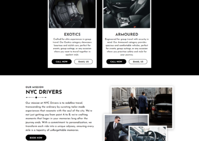 NYC Drivers Chauffeur booking wix website redesign with wordpress