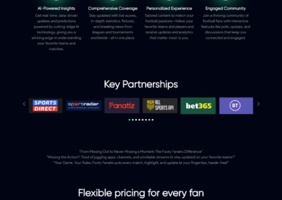 Figma to Wp FootyFanatix: Premier League AI Landing Page Developed with Divi Builder
