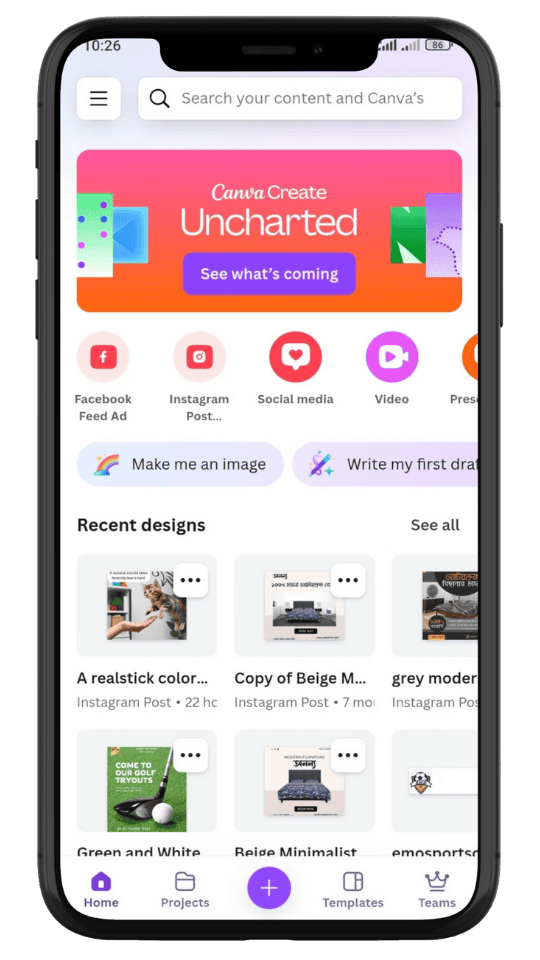 canva phone