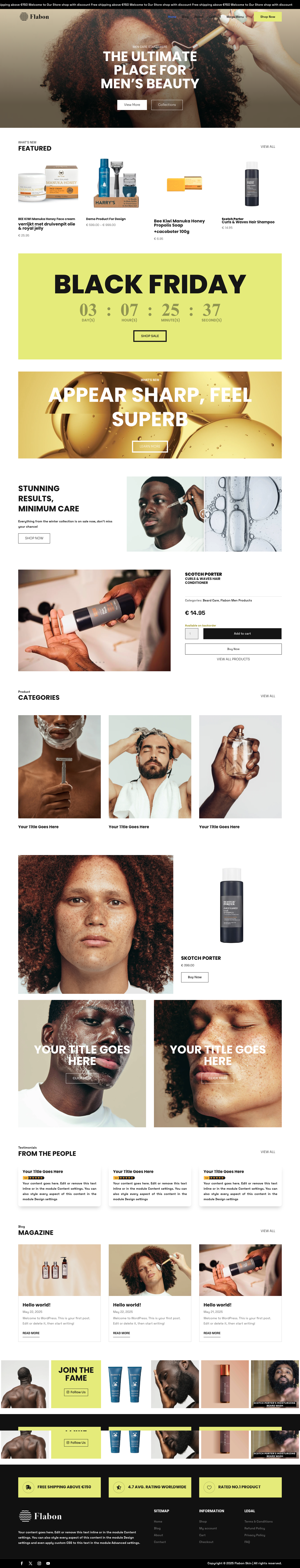 Skin Care Ecommerce Website